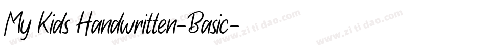 My Kids Handwritten-Basic字体转换